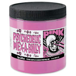 Speedball Posse Screen Printing Ink - Psychedelic Mex-A-Billy Pink, 8 oz, Jar