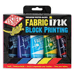 Essdee Fabric Block Printing Inks - Set of 5, 100 ml Tubes front of packaging