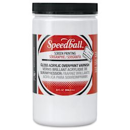 Speedball Screen Printing Gloss Acrylic Overprint Varnish (Front of jar)