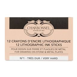 Charbonnel Lithographic Crayons - No 1 Hard, Pkg of 12, front of package