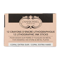 Charbonnel Lithographic Crayons - Copal Hard, Pkg of 12, front of package