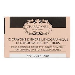 Charbonnel Lithographic Crayons - No 2 Hard, Pkg of 12, front of package