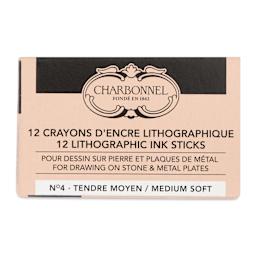 Charbonnel Lithographic Crayons - No 4 Medium Soft, Pkg of 12, front of package
