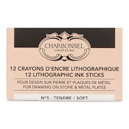 Charbonnel Lithographic Crayons - No 5 Soft, Pkg of 12, front of package