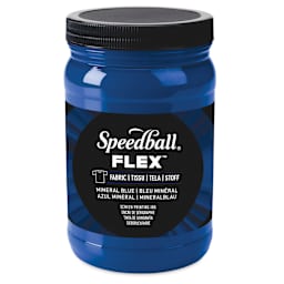 Speedball Flex Screen Printing Fabric Ink - Mineral Blue, 32 oz