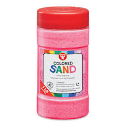 Hygloss Colored Sand - Pink, 1 lb Jar