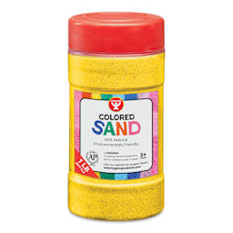 Hygloss Colored Sand - Yellow, 1 lb Jar