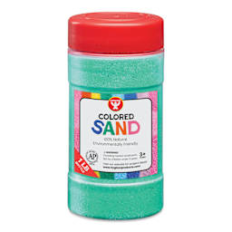 Hygloss Colored Sand - Green, 1 lb Jar