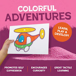 Colorful Adventures; Learn, Play, and Develop. Promotes self expression, encourages curiosity, great tactile learning