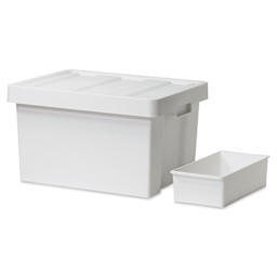 Like-It Store-Up Container with Tray - Shallow, White