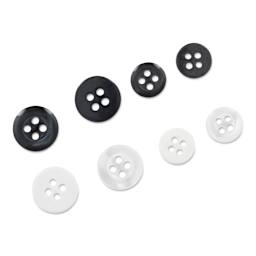 Dritz Shirt Buttons front and back of each size and color