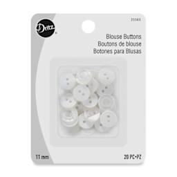 Dritz Blouse Buttons - Pkg of 20, 11 mm front of packaging