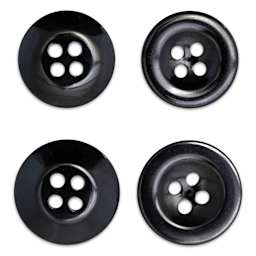 Dritz Waistband Buttons - Pkg of 20 showing two sizes front and back