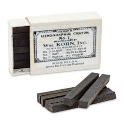 Korn's Lithographic Crayons - Box of 12, #1 Soft