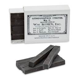 Korn's Lithographic Crayons - Box of 12, #0 Extra Soft