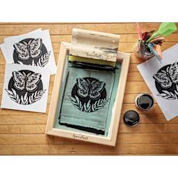 Speedball Graphic Squeegee - 8", in use