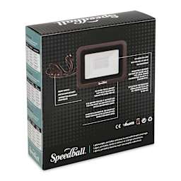 Speedball UV LED Exposure Lamp (Back of packaging, Angled view)
