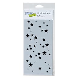 The Crafter's Workshop Slimline Stencils - Star Sparkle, 9" x 4" (In package)