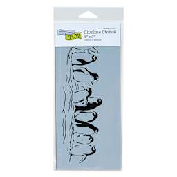 The Crafter's Workshop Slimline Stencil - Penguins, 9" x 4" (In package)