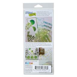 The Crafter's Workshop Slimline Stencil - Dandelion Puffs, 9" x 4" (Back of package)