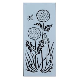 The Crafter's Workshop Slimline Stencil - Dandelion Puffs, 9" x 4" (Out of package)