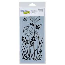 The Crafter's Workshop Slimline Stencil - Dandelion Puffs, 9" x 4" (In package)