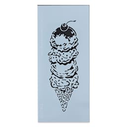 The Crafter's Workshop Slimline Stencil - Ice Cream Cone, 9" x 4" (Out of package)