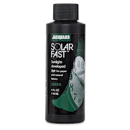 Jacquard SolarFast Dye - Front of Green 4 oz bottle shown