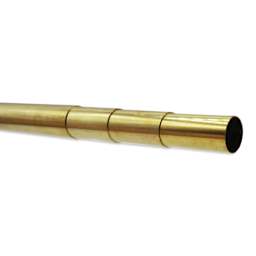K&S Telescopic Tubing - Brass, Medium Telescoping Tubing Assortment, Pkg of 4, 12" (Tubes inserted into each other)