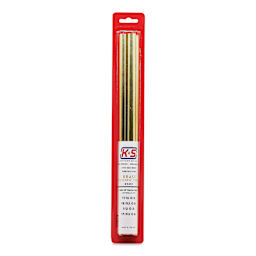 K&S Telescopic Tubing - Brass, Medium Telescoping Tubing Assortment, Pkg of 4, 12" (In package)