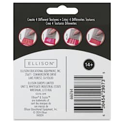 Sizzix Studio Texture Tool, back of packaging