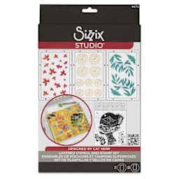 Sizzix Studio Stamp and Stencil Set - Ikigai, front of packaging
