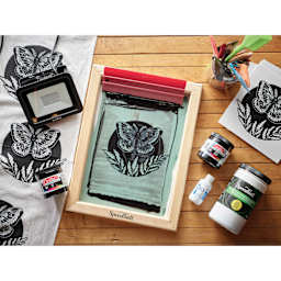 Speedball Red Baron Squeegee - Red, 9" wiping plate