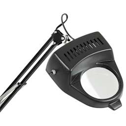 Studio Designs Magnifier Lamp - Black, Diopter 3, close-up of the lamp head