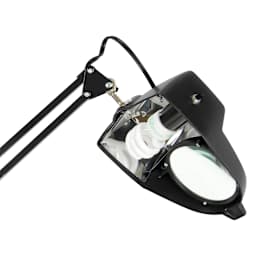 Studio Designs Magnifier Lamp - Black, Diopter 3, close-up of the lamp head viewed from underneath