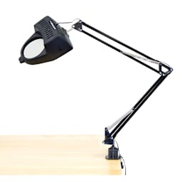 Studio Designs Magnifier Lamp - LED Black, Diopter 3, clamped to a table