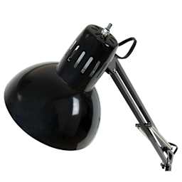 Studio Designs Swing Arm Lamp - Black, close-up of the lamp head from above