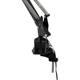 Studio Designs Swing Arm Lamp - Black, close-up of the clamp system