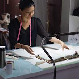Daylight Electra Floor Lamp in use on desk