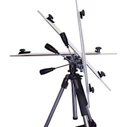 Guerrilla Painter No. 17 Flex Easel, different angles on a tripod - tripod not included