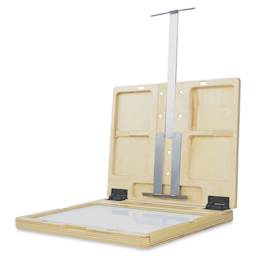 New Wave u.go Plein Air Panel Medium Extender Bar at maximum suggested height on a medium u.go Plein Air Anywhere Pochade Box, sold separately.
