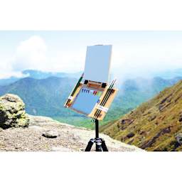 New Wave u.go Plein Air Anywhere Pochade, set up outdoors (brushes and paint not included)