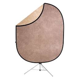 Reversible Collapsible Backdrop Kit - Earthtones Backdrop shown on stand