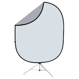 Reversible Collapsible Backdrop Kit - Dark and Light Gray Backdrop shown on stand