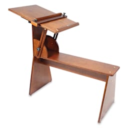 Sienna Art Bench - Side view with Easel surface raised