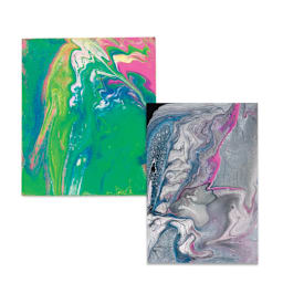 tempera paint pours