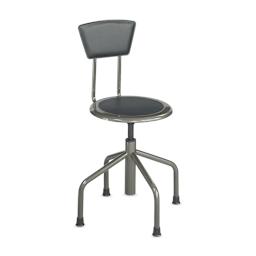 Workspace Diesel Industrial Stool - Low Base Stool with Backrest