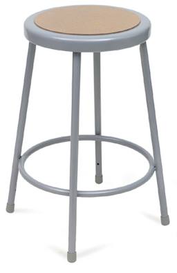National Public Seating Corp Gray Fixed Height Stool shown