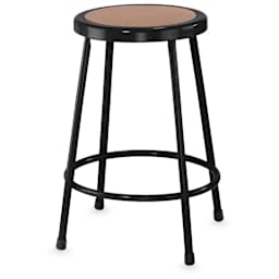 National Public Seating Corp. Fixed Height Stool - 18", without Backrest, Black