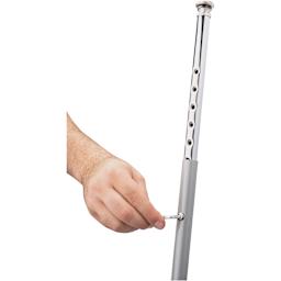 National Public Seating Corp Adjustable Stool with Backrest - Gray, 25" to 33", adjusting leg